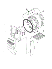Cylinder parts for Speed Queen Dryer ADE3SRGS173TW01 from AppliancePartsPros.com