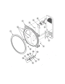 Rear Bulkhead / Felt Seal / Cylinder Roller / Terminal Block parts for Speed Queen Dryer ADE3SRGS173TW01 from AppliancePartsPros.com