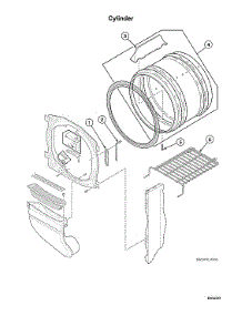 Cylinder parts for Speed Queen Dryer ADEE8RGS173TW01 from AppliancePartsPros.com