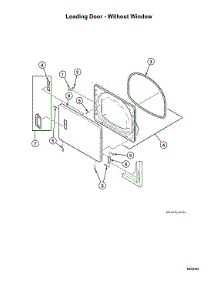 Loading Door-Without Window parts for Speed Queen Dryer ADEE9BGS173TW01 from AppliancePartsPros.com