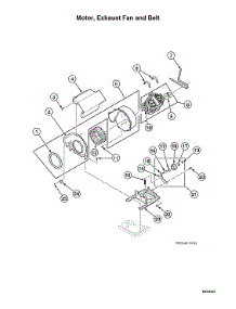 Motor / Exhaust Fan / Belt parts for Speed Queen Dryer ADEE9BGS173TW01 from AppliancePartsPros.com