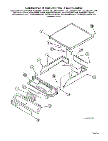 Control Panel / Front Control parts for Speed Queen Dryer ADEE9BGS175TW01 THRU S#1912999999 from AppliancePartsPros.com