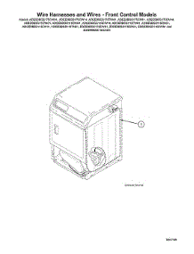 Wire Harnesses & Wires - Front Control Models parts for Speed Queen Dryer ADEE9BGS175TW01 THRU S#1912999999 from AppliancePartsPros.com
