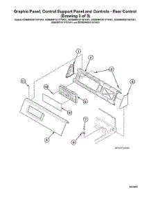 Graphic Panel / Rear Control Support Panel parts for Speed Queen Dryer ADEE9RGS175TW01-START-S#2001000001 from AppliancePartsPros.com
