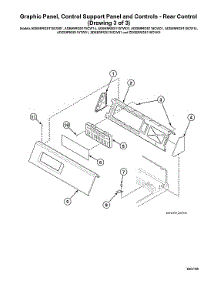 Graphic Panel / Rear Control Support Panel parts for Speed Queen Dryer ADEE9RGS175TW01-THRU-S#1912999999 from AppliancePartsPros.com