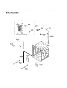 Tub Assy parts for Lg Dishwasher ADFD5448AT/00 from AppliancePartsPros.com