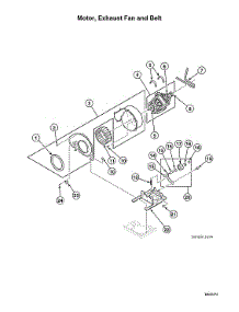 Motor / Exhaust Fan / Belt parts for Speed Queen Dryer ADG3LRGS111TW01 from AppliancePartsPros.com