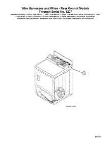 Wire Harnesses / Wires-Rear Control Models Thru Serial #1207 parts for Speed Queen Dryer ADG3LRGS111TW01 from AppliancePartsPros.com