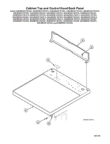 Cabinet Top / Control Hood Back Panel parts for Speed Queen Dryer ADG3SRGS115TW01-THRU-S#1912999999 from AppliancePartsPros.com