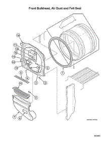 Front Bulkhead / Air Duct / Felt Seal parts for Speed Queen Dryer ADG4BRGS115TW01-START-S#2001000001 from AppliancePartsPros.com