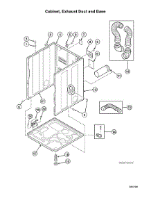 Cabinet / Exhaust Duct / Base parts for Speed Queen Dryer ADG4BRGS115TW01-THRU-S#1912999999 from AppliancePartsPros.com