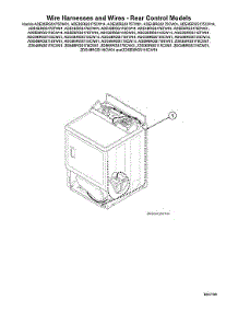 Wire Harnesses / Wires - Rear Control Models parts for Speed Queen Dryer ADG4BRGS115TW01-THRU-S#1912999999 from AppliancePartsPros.com