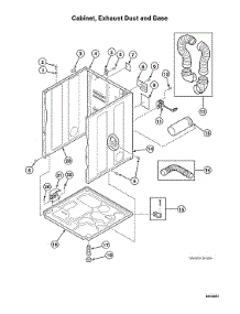 Cabinet / Exhaust Duct / Base parts for Speed Queen Dryer ADG4BRGS116TW01-START-S#2001000001 from AppliancePartsPros.com