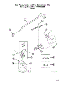 Gas Valve / Igniter / Gas Conversion Kits Thru S#1908000001 parts for Speed Queen Dryer ADG4BRGS116TW01-THRU-S#1912999999 from AppliancePartsPros.com