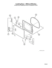 Loading Door - Without Window parts for Speed Queen Dryer ADGE8RGS113TW01 from AppliancePartsPros.com