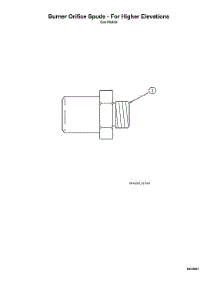 Burner Orifice Spuds - For Higher Elevations parts for Speed Queen Dryer ADGE9RYS117TW01-START-S#2001000001 from AppliancePartsPros.com