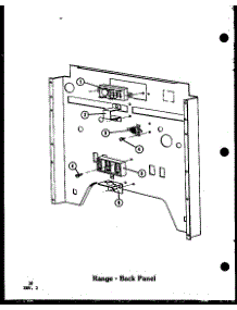 Range - Back Panel (Adm-1B / P85548-2S) (Adm-1B / P85548-3S) (Adm-1B / P85548-4S) parts for Amana Electric Range ADM-1B-P85548-4S from AppliancePartsPros.com