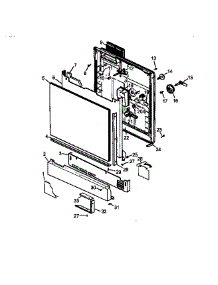 Door Assembly parts for Amana Dishwasher ADU3000C-P1188327W from AppliancePartsPros.com