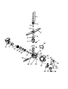 Motor-Pump / Water Distribution Components parts for Amana Dishwasher ADU3000CB-P1199008W from AppliancePartsPros.com