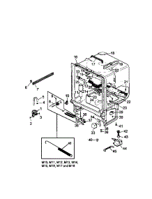 Tub Assy parts for Amana Dishwasher ADU6000DWW-P1307510W from AppliancePartsPros.com