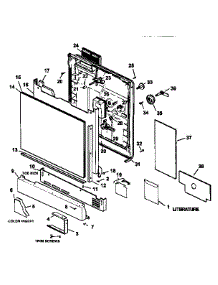 Door And Door Trim parts for Amana Dishwasher ADU6500CBB-P1188311W from AppliancePartsPros.com