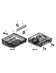 Upper / Lower Racks parts for Amana Dishwasher ADU7000C-P1188309W from AppliancePartsPros.com