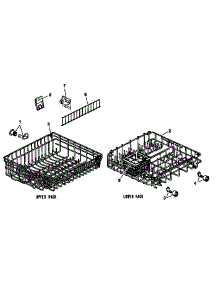 Upper / Lower Racks parts for Amana Dishwasher ADU7500CB/P1188306W from AppliancePartsPros.com