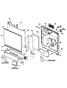 Door And Door Trim parts for Amana Dishwasher ADU7500CW/P1188305W from AppliancePartsPros.com