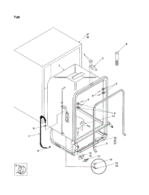 Tub parts for Amana Dishwasher ADW350RAB-PADW350RAB0 from AppliancePartsPros.com
