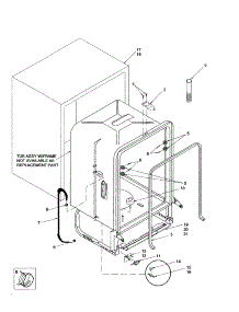 Tub parts for Amana Dishwasher ADW550RAC-PADW550RAC1 from AppliancePartsPros.com