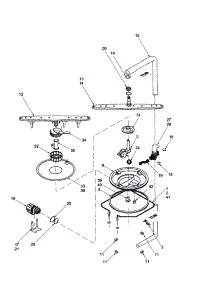 Motor parts for Amana Dishwasher ADW550RAW-PADW550RAW1 from AppliancePartsPros.com