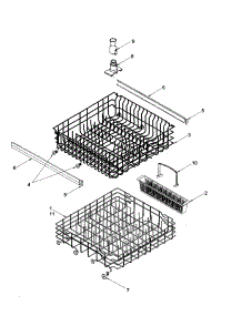 Rack parts for Amana Dishwasher ADW650RAW-PADW650RAW2 from AppliancePartsPros.com