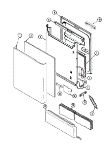 Door parts for Amana Dishwasher ADW662EAC-PADW662EAC0 from AppliancePartsPros.com