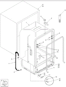 Tub parts for Amana Dishwasher ADW750EAC-PADW750EAC1 from AppliancePartsPros.com