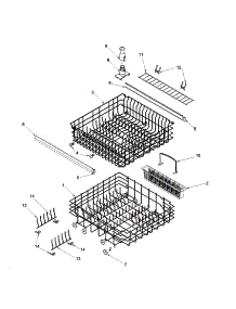 Rack (Padw750eaw0 / B0 / C0) parts for Amana Dishwasher ADW850EAB-PADW850EAB0 from AppliancePartsPros.com