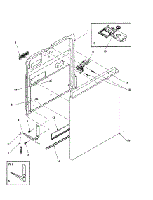 Door parts for Amana Dishwasher ADW850EAB-PADW850EAB2 from AppliancePartsPros.com