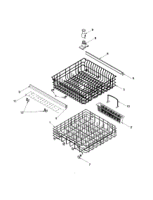 Rack (Padw650raw / B1 / C1) parts for Amana Dishwasher ADW850EAW-PADW850EAW1 from AppliancePartsPros.com