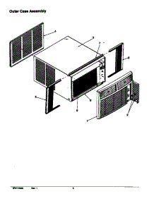 Outer Case Assembly parts for Amana Room Air Conditioner AE18090C2D-P1225012R from AppliancePartsPros.com