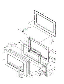 Door Assembly parts for Amana Countertop Microwave AEC2000-P1323018M from AppliancePartsPros.com