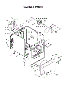 Cabinet Parts parts for Admiral Dryer AED4516HW0 from AppliancePartsPros.com