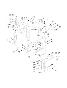 Cabinet Parts parts for Admiral Dryer AED4675EW0 from AppliancePartsPros.com