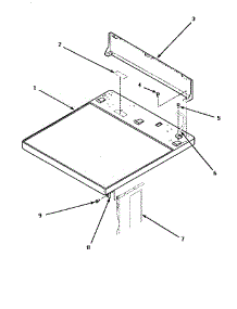 Cabinet Top & Control Hood Rear Panel parts for Speed Queen Dryer AEM497W2-PAEM497W2 from AppliancePartsPros.com