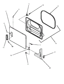 Loading Door parts for Speed Queen Dryer AEM497W2-PAEM497W2 from AppliancePartsPros.com