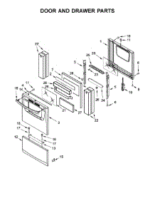 Door And Drawer Parts parts for Amana Electric Range AEP222VAW2 from AppliancePartsPros.com