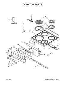 Cooktop Parts parts for Amana Electric Range AEP222VAW3 from AppliancePartsPros.com