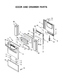 Door And Drawer Parts parts for Amana Electric Range AEP222VAW3 from AppliancePartsPros.com