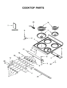 Cooktop Parts parts for Amana Electric Range AEP222VAW4 from AppliancePartsPros.com