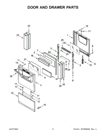Door And Drawer Parts parts for Amana Electric Range AEP222VAW5 from AppliancePartsPros.com