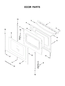 Door Parts parts for Amana Electric Range AER6303MFB2 from AppliancePartsPros.com