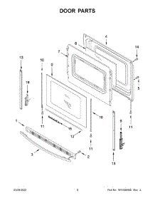 Door Parts parts for Amana Electric Range AER6303MFB5 from AppliancePartsPros.com